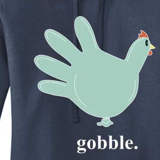 Turkey Glove Gobble Thanksgiving Thankful Nurse Gift Women's Pullover Hoodie