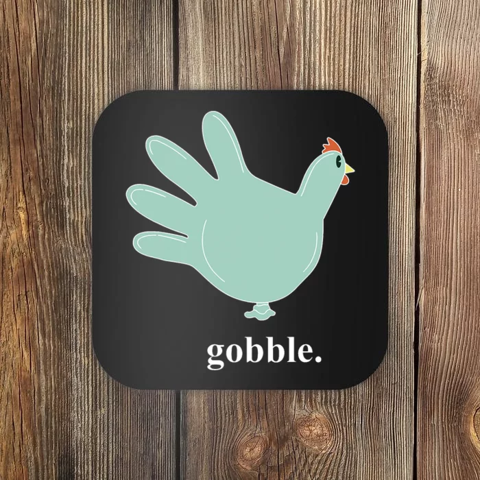 Turkey Glove Gobble Thanksgiving Thankful Nurse Coaster