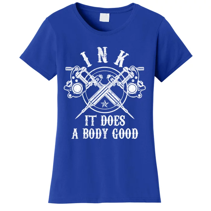 Tattoo Guns Gift Vintage Ink Inked Funny Tattoo Artist Gift Cool Gift Women's T-Shirt