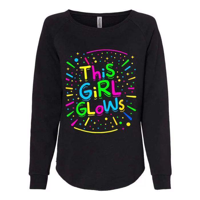 This Girl Glows Tie Dye Bright Colors 80s And 90s Womens California Wash Sweatshirt