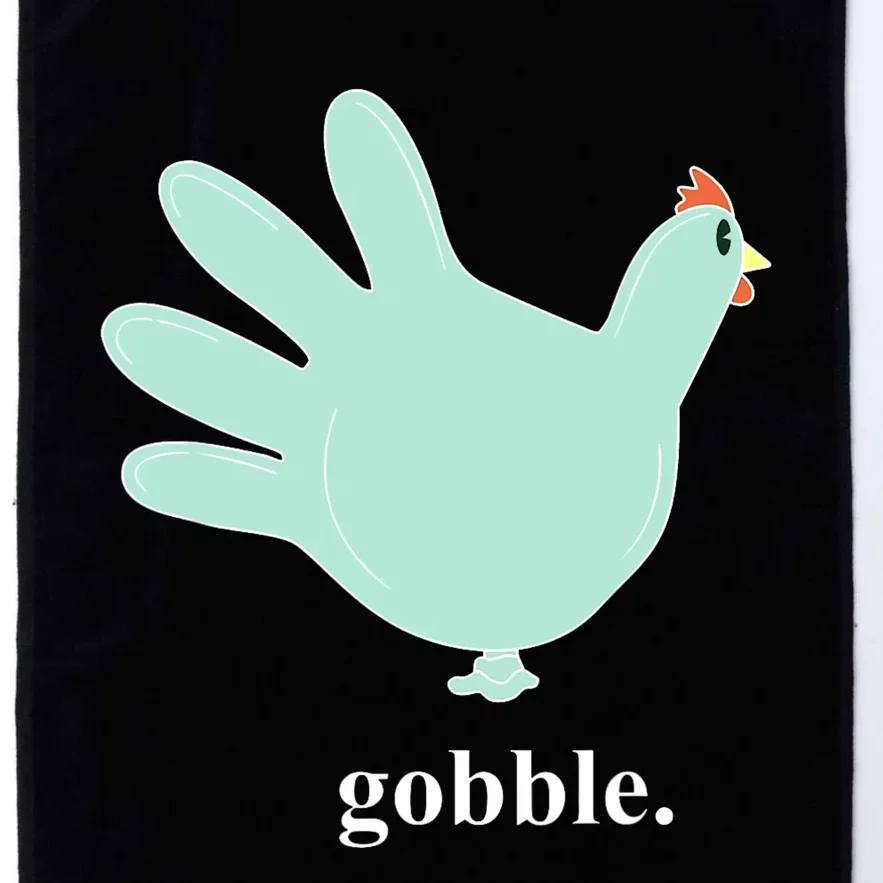 Turkey Glove Gobble Thanksgiving Thankful Nurse Platinum Collection Golf Towel