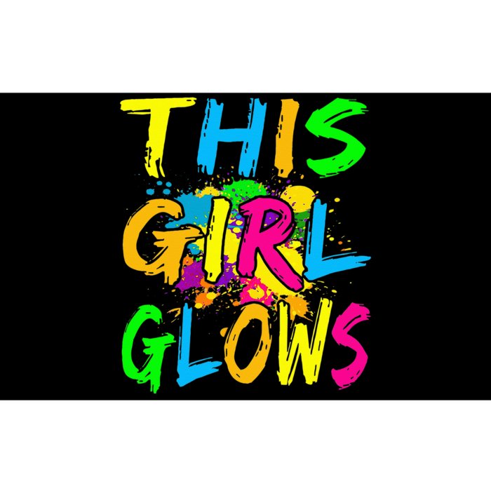 This Girl Glows Retro 80s Party Bumper Sticker