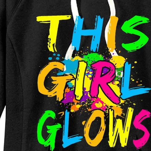 This Girl Glows Retro 80s Party Women's Fleece Hoodie