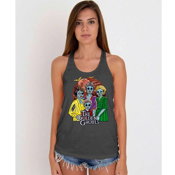 The Golden Ghouls Halloween Women's Knotted Racerback Tank