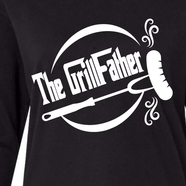 The Grillfather Godfather Fathers Day Womens Cotton Relaxed Long Sleeve T-Shirt