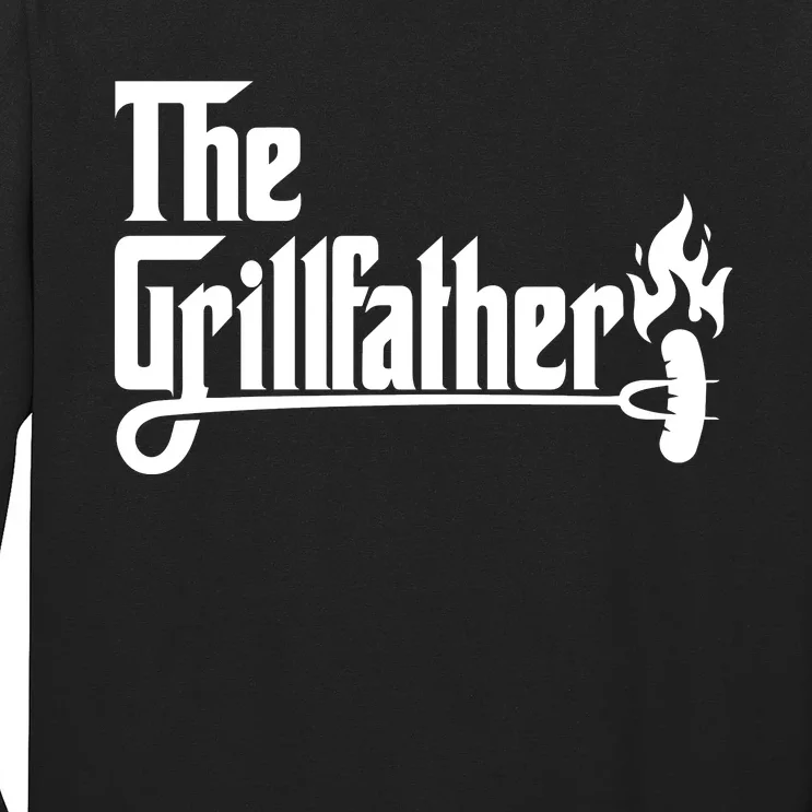 The Grillfather Godfather Fathers Day Long Sleeve Shirt