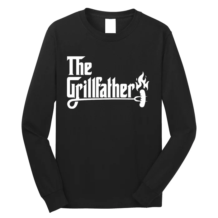 The Grillfather Godfather Fathers Day Long Sleeve Shirt