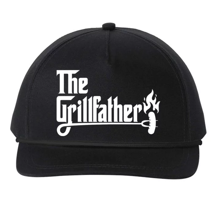 The Grillfather Godfather Fathers Day Snapback Five-Panel Rope Hat