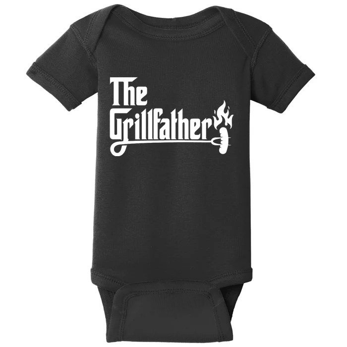 The Grillfather Godfather Fathers Day Baby Bodysuit