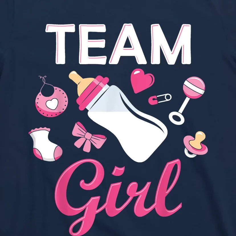 Team Girl Gender Reveal Party Team Pink Baby Announcement T-Shirt