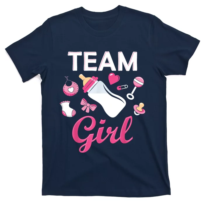 Team Girl Gender Reveal Party Team Pink Baby Announcement T-Shirt