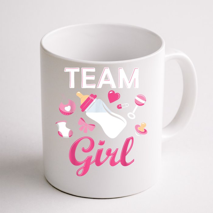 Team Girl Gender Reveal Party Team Pink Baby Announcement Front & Back Coffee Mug