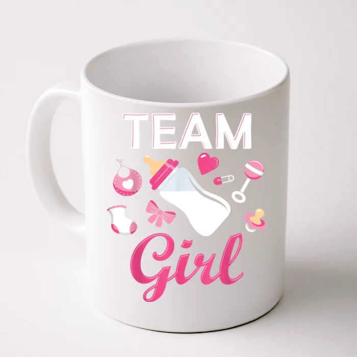 Team Girl Gender Reveal Party Team Pink Baby Announcement Front & Back Coffee Mug