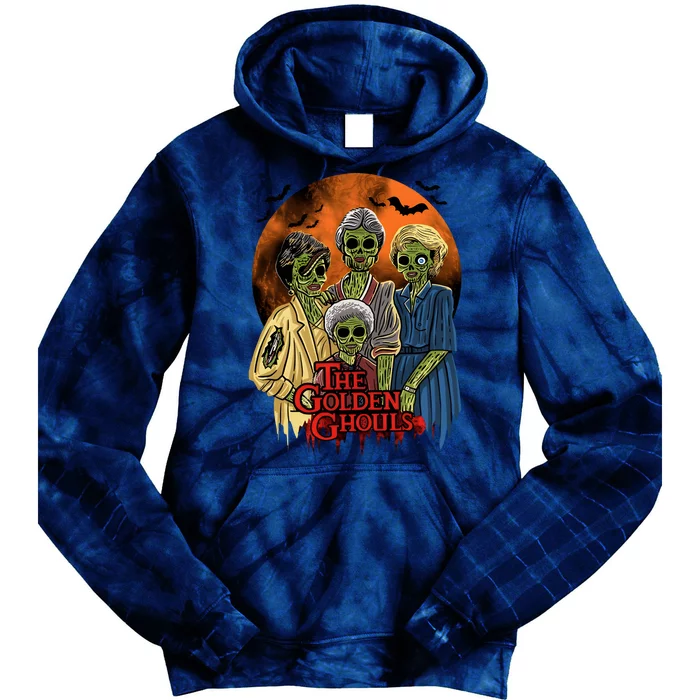 The Golden Ghoulds Hallloween Zombie Scary Spooky Vibes Tie Dye Hoodie