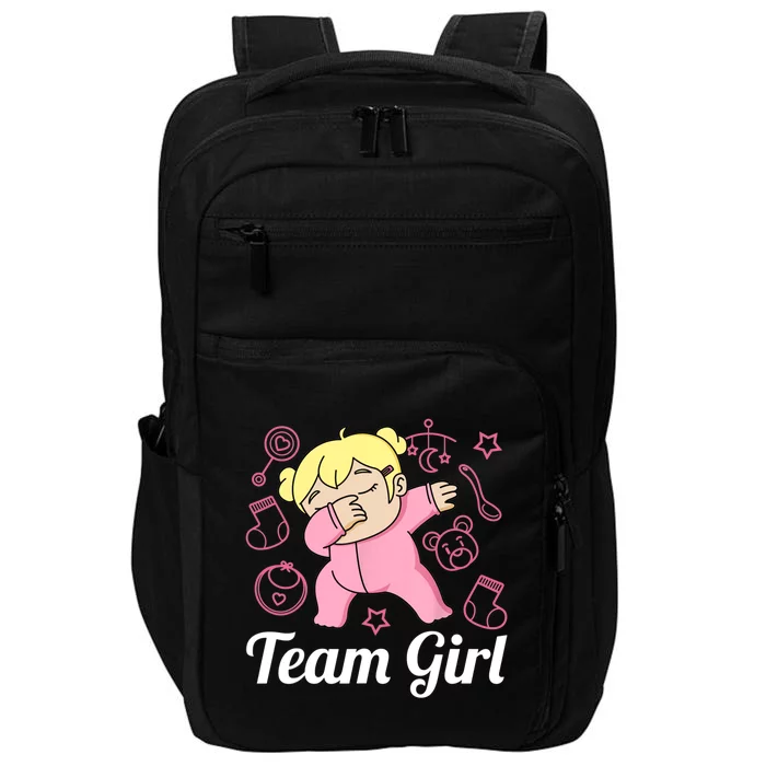 Team Girl Gender Reveal Party Team Pink Baby Announcement Impact Tech Backpack