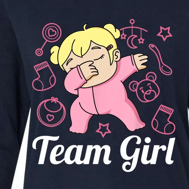 Team Girl Gender Reveal Party Team Pink Baby Announcement Womens Cotton Relaxed Long Sleeve T-Shirt