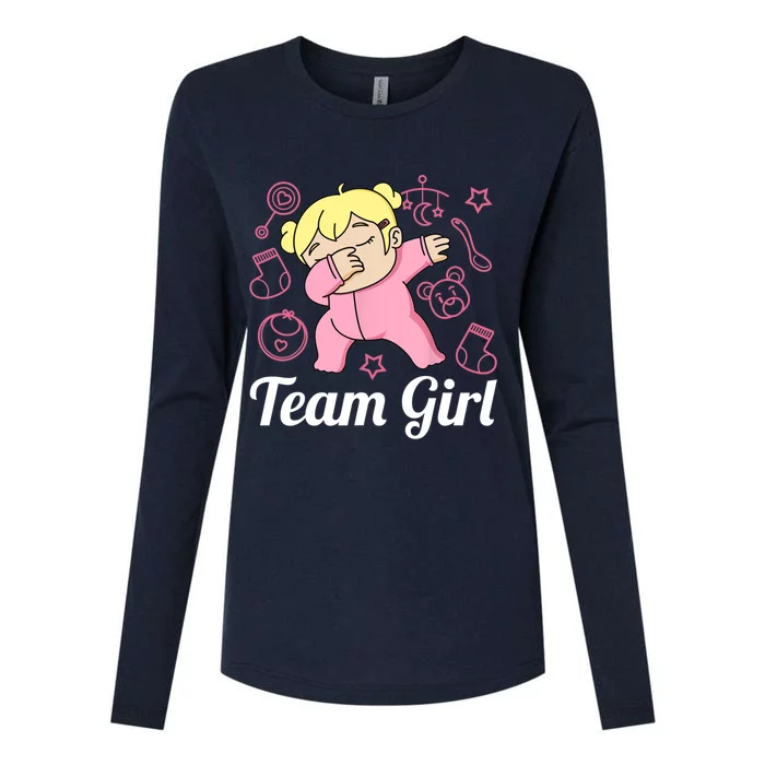 Team Girl Gender Reveal Party Team Pink Baby Announcement Womens Cotton Relaxed Long Sleeve T-Shirt