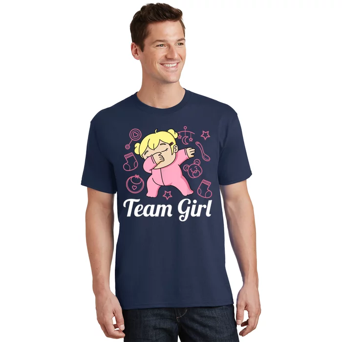 Team Girl Gender Reveal Party Team Pink Baby Announcement T-Shirt