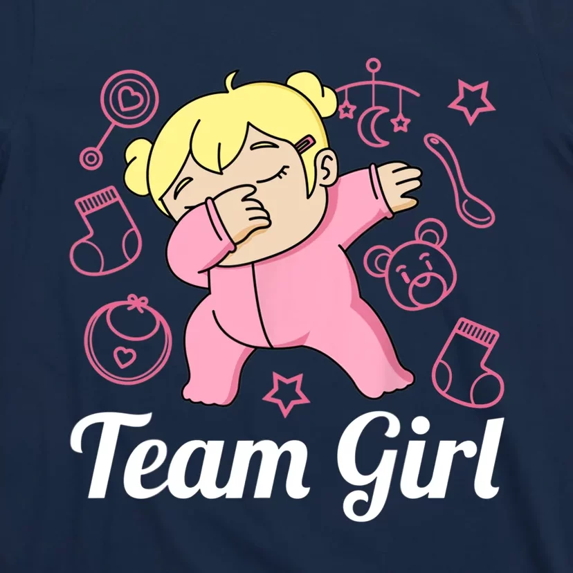 Team Girl Gender Reveal Party Team Pink Baby Announcement T-Shirt