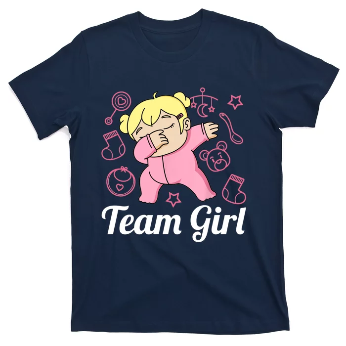 Team Girl Gender Reveal Party Team Pink Baby Announcement T-Shirt