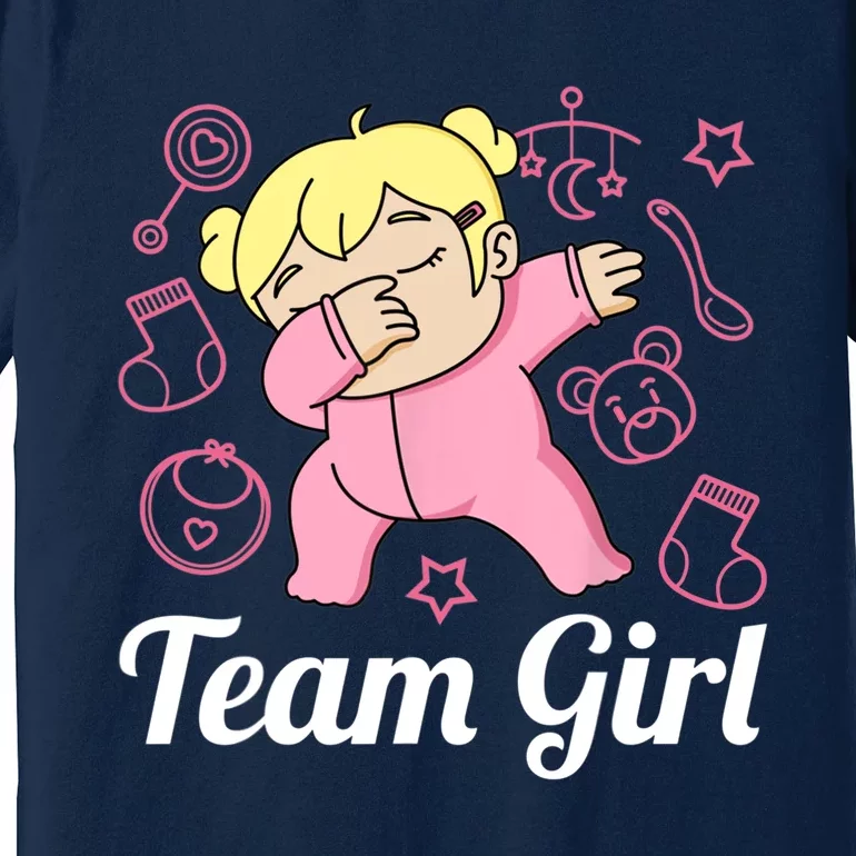 Team Girl Gender Reveal Party Team Pink Baby Announcement Premium T-Shirt