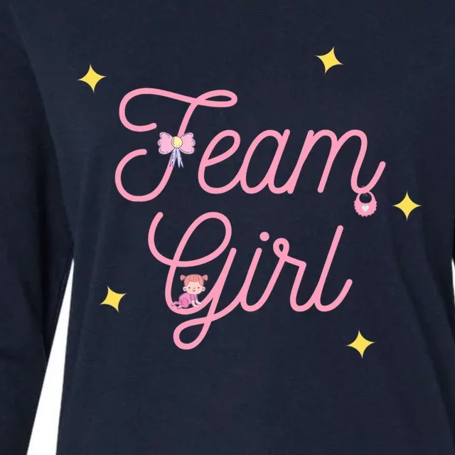 Team Girl Gender Reveal Party Team Pink Baby Announcement Womens Cotton Relaxed Long Sleeve T-Shirt