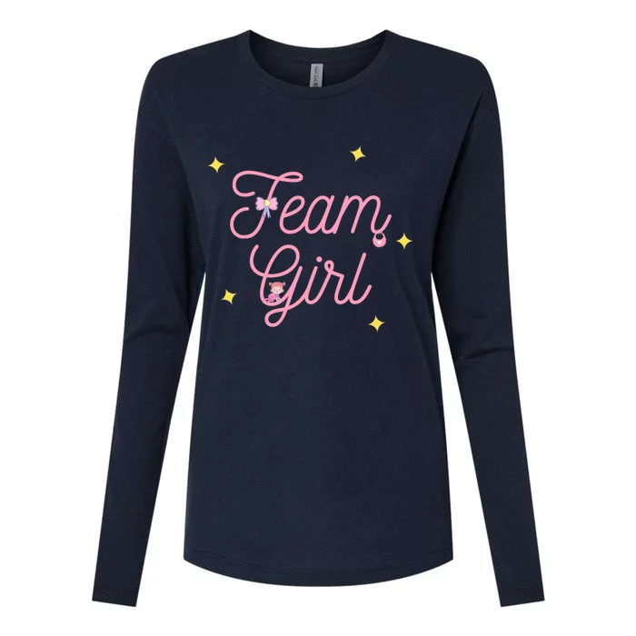 Team Girl Gender Reveal Party Team Pink Baby Announcement Womens Cotton Relaxed Long Sleeve T-Shirt