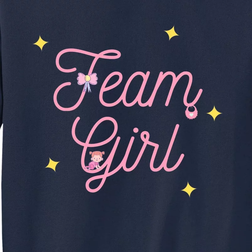 Team Girl Gender Reveal Party Team Pink Baby Announcement Tall Sweatshirt