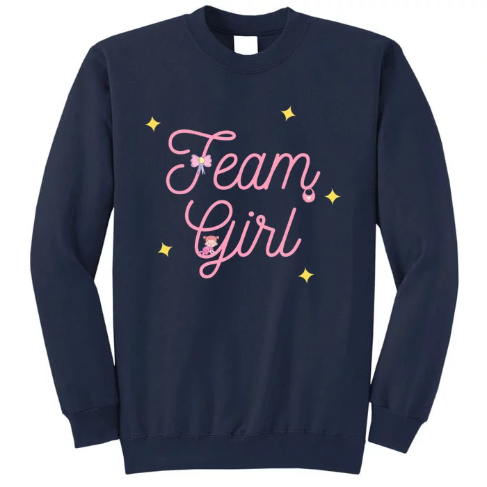 Team Girl Gender Reveal Party Team Pink Baby Announcement Tall Sweatshirt