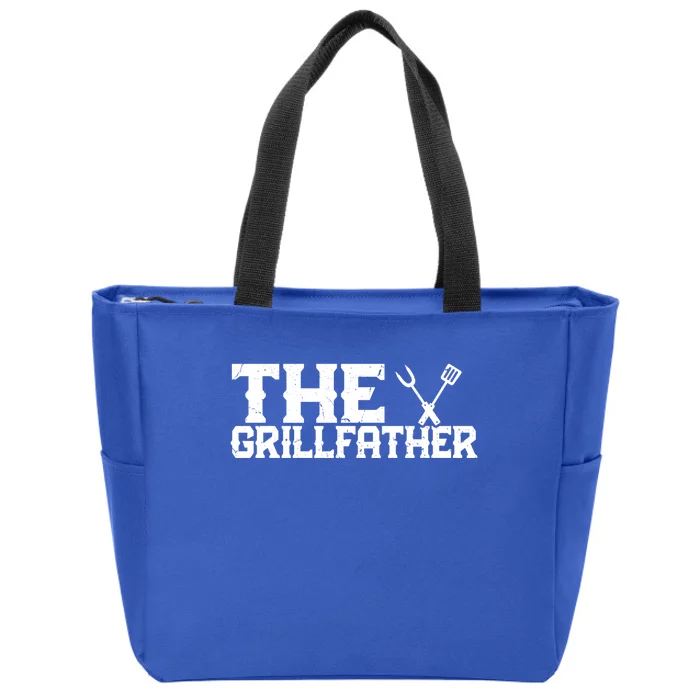 The Grillfather Gift Bbq Barbecue Lovers Grilling Grill Gift Zip Tote Bag