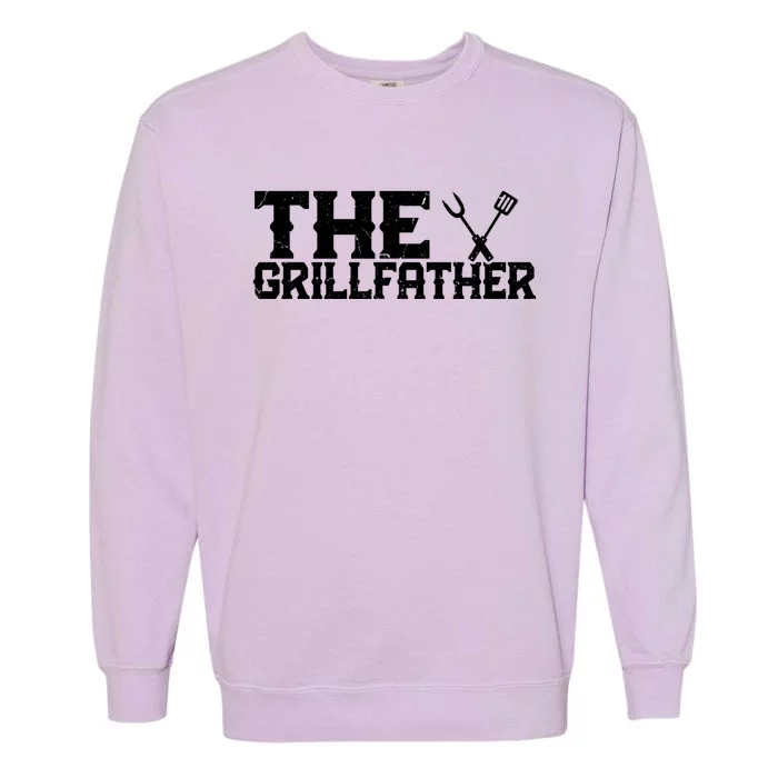 The Grillfather Gift Bbq Barbecue Lovers Grilling Grill Gift Garment-Dyed Sweatshirt