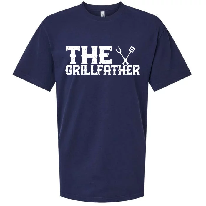 The Grillfather Gift Bbq Barbecue Lovers Grilling Grill Gift Sueded Cloud Jersey T-Shirt