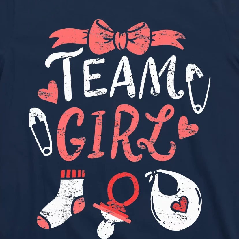 Team Girl Gender Reveal Party Team Pink Baby Announcement T-Shirt