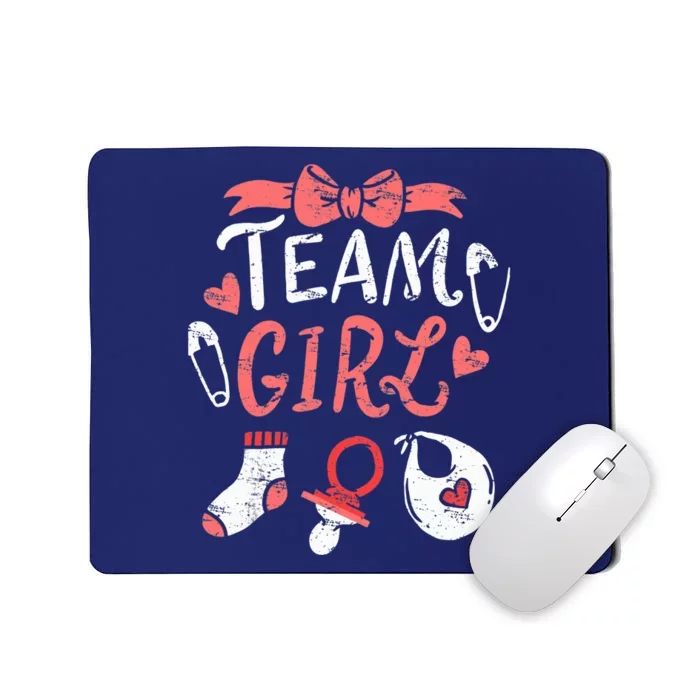 Team Girl Gender Reveal Party Team Pink Baby Announcement Mousepad