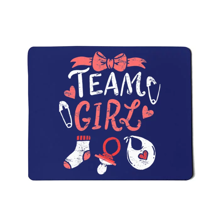 Team Girl Gender Reveal Party Team Pink Baby Announcement Mousepad