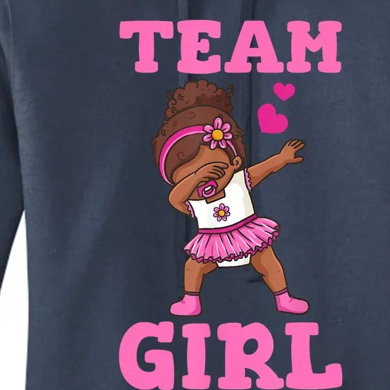 Team Girl Gender Reveal Party Team Pink Baby Announcement Women's Pullover Hoodie