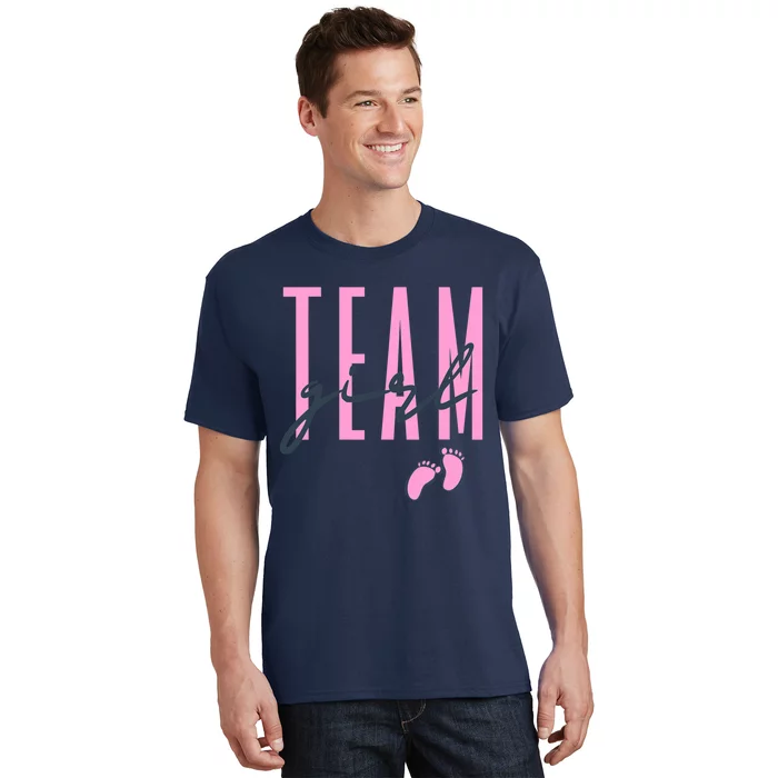 Team Girl Gender Reveal Party Team Pink Baby Announcement T-Shirt