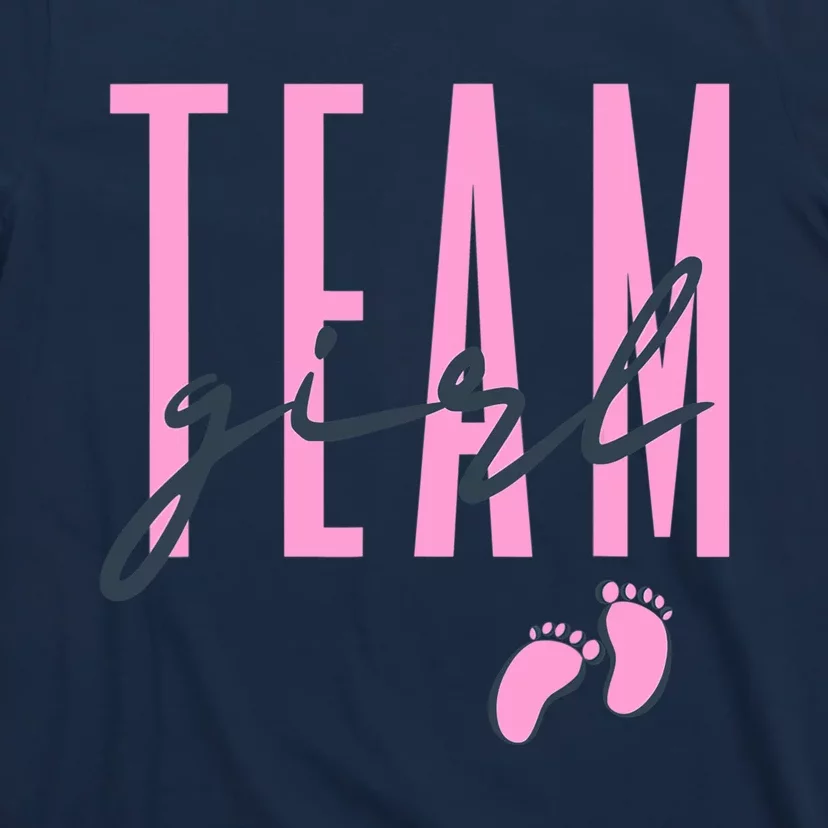 Team Girl Gender Reveal Party Team Pink Baby Announcement T-Shirt