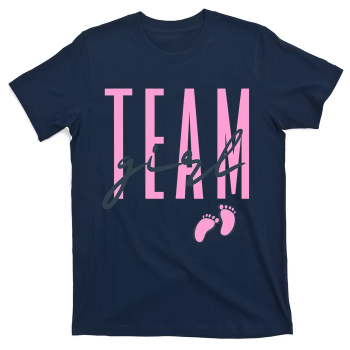 Team Girl Gender Reveal Party Team Pink Baby Announcement T-Shirt