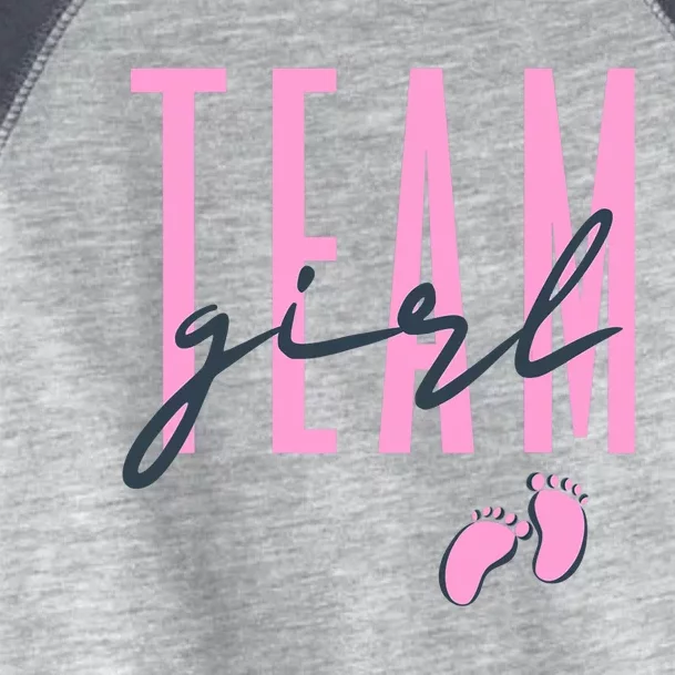 Team Girl Gender Reveal Party Team Pink Baby Announcement Toddler Fine Jersey T-Shirt