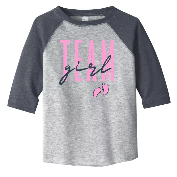 Team Girl Gender Reveal Party Team Pink Baby Announcement Toddler Fine Jersey T-Shirt