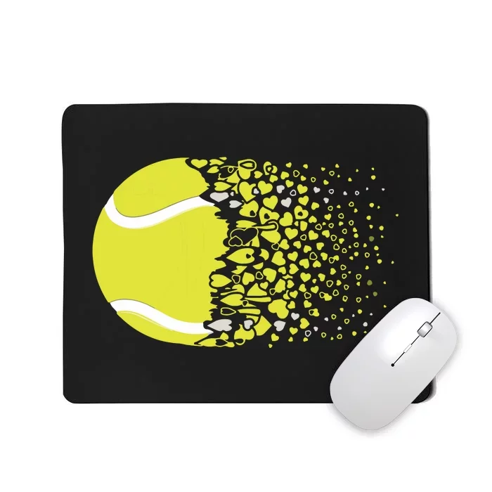 Tennis Graphic Girls Tennis Heart Love Tennis Player Mousepad