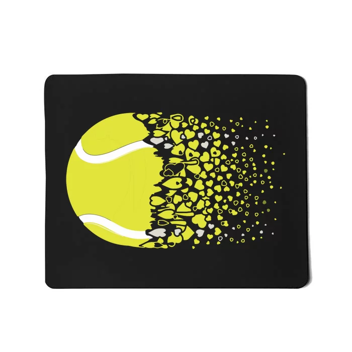 Tennis Graphic Girls Tennis Heart Love Tennis Player Mousepad