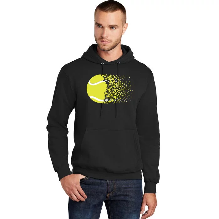 Tennis Graphic Girls Tennis Heart Love Tennis Player Tall Hoodie