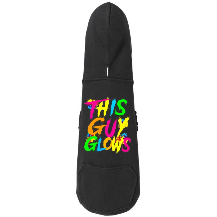 This Guy Glows Cute Party Team Doggie 3-End Fleece Hoodie