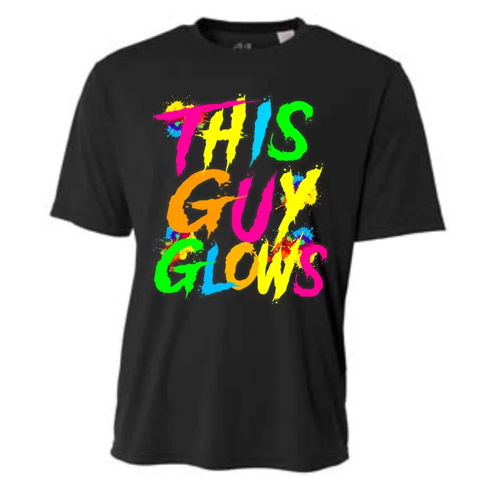 This Guy Glows Cute Party Team Cooling Performance Crew T-Shirt