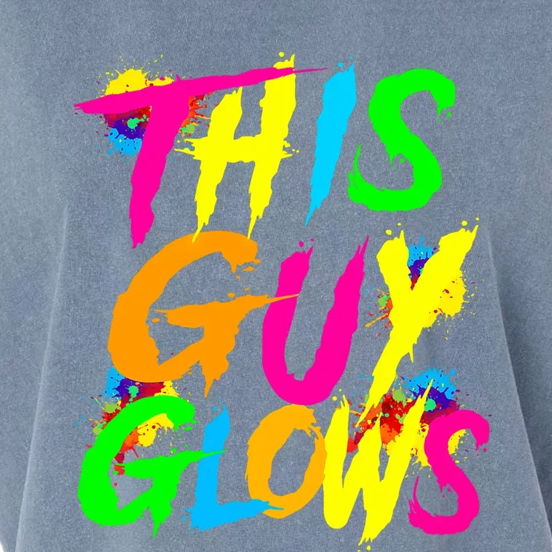 This Guy Glows Cute Party Team Garment-Dyed Women's Muscle Tee