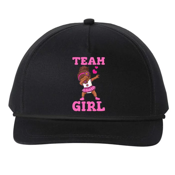 Team Girl Gender Reveal Party Team Pink Baby Announcement Snapback Five-Panel Rope Hat