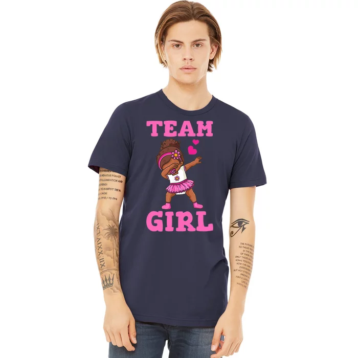 Team Girl Gender Reveal Party Team Pink Baby Announcement Premium T-Shirt