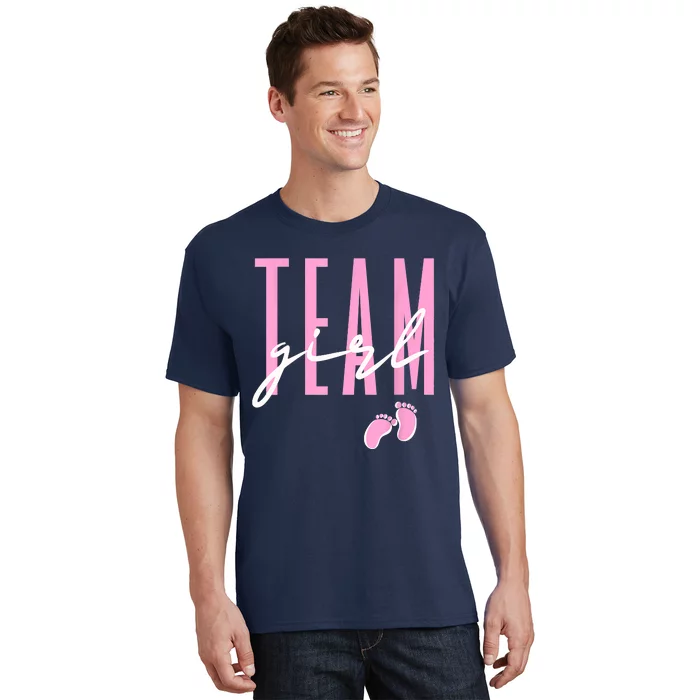 Team Girl Gender Reveal Baby Shower Pink Or Blue T-Shirt